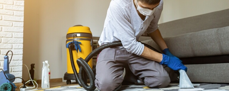 Carpet cleaner uses hand-held attachment