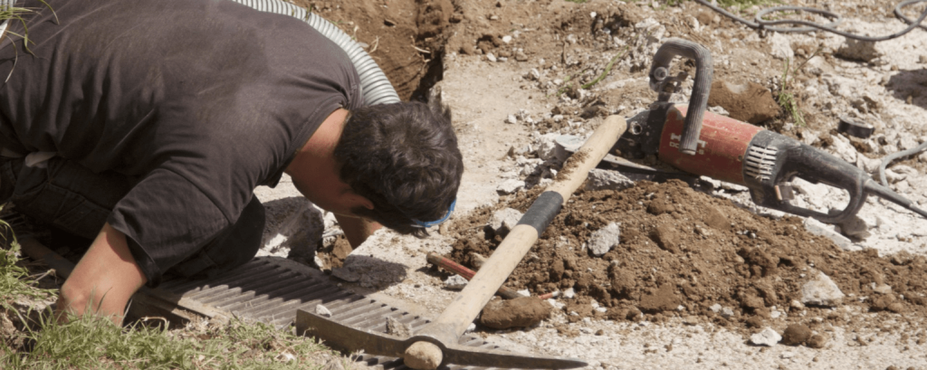 Contractor clears drain