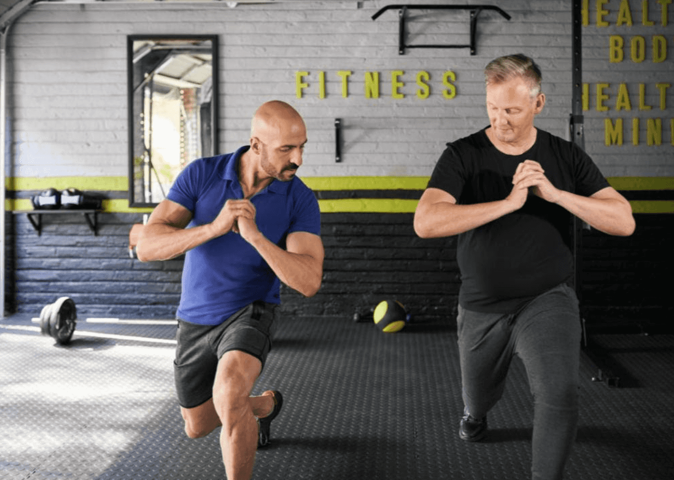 two men working out together