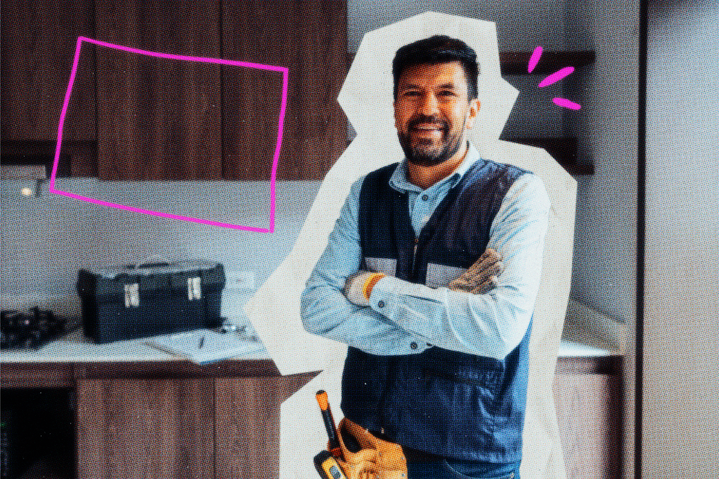 A Colorado contractor in a kitchen