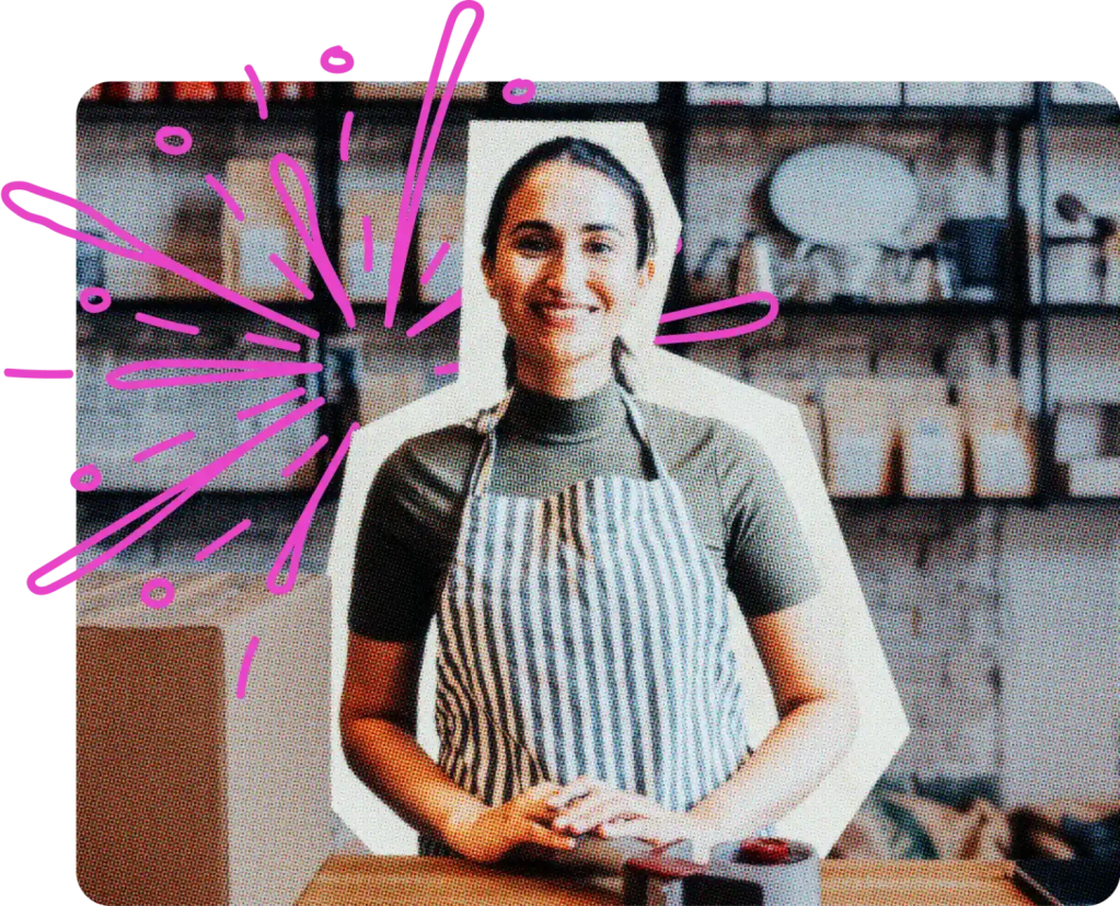 female coffee shop owner