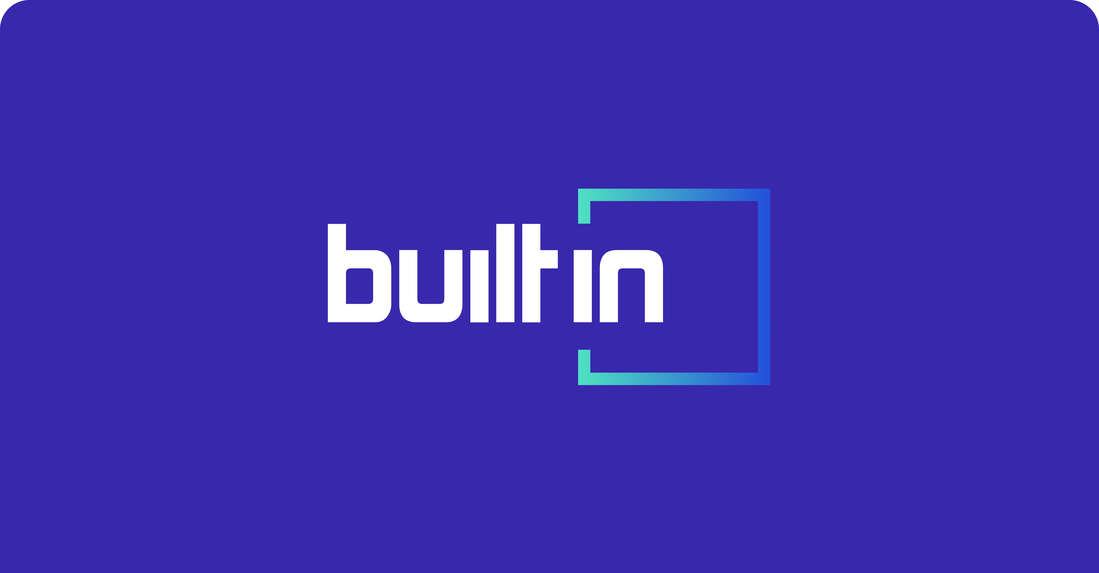 Built in logo on purple