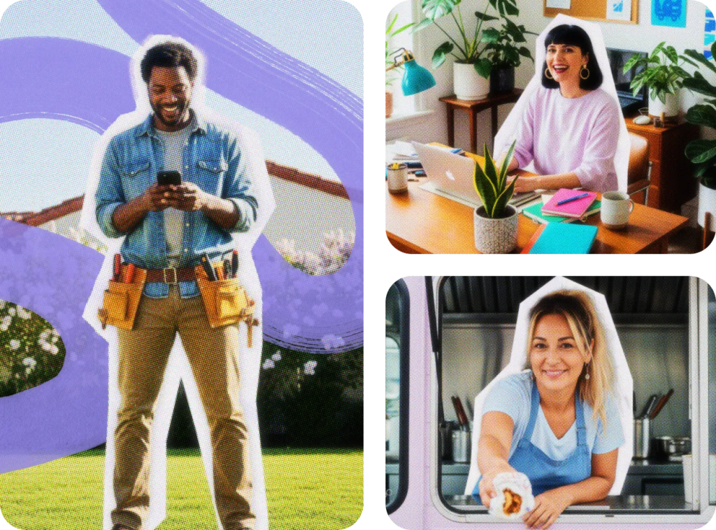 Happy small business owners with business insurance
