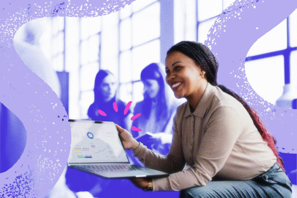 Business owner working at her laptop