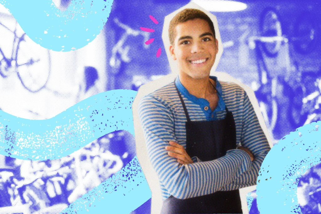 Young small business owner smiling with arms crossed.