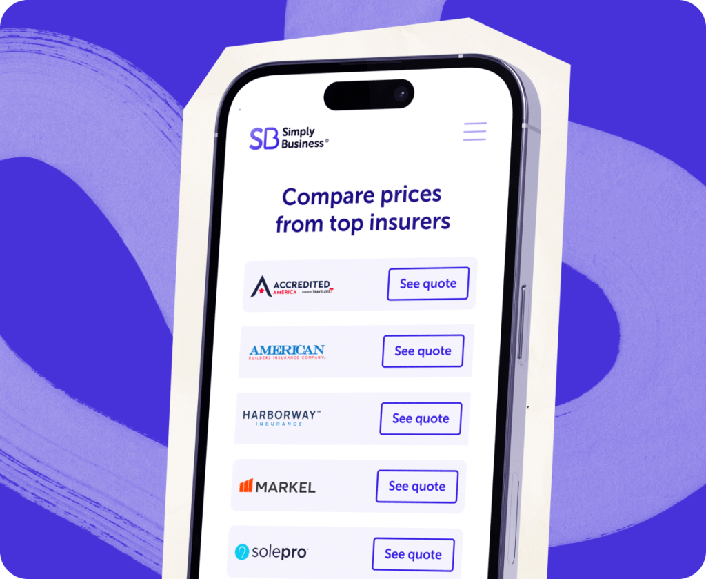 phone screen with insurance quotes on it