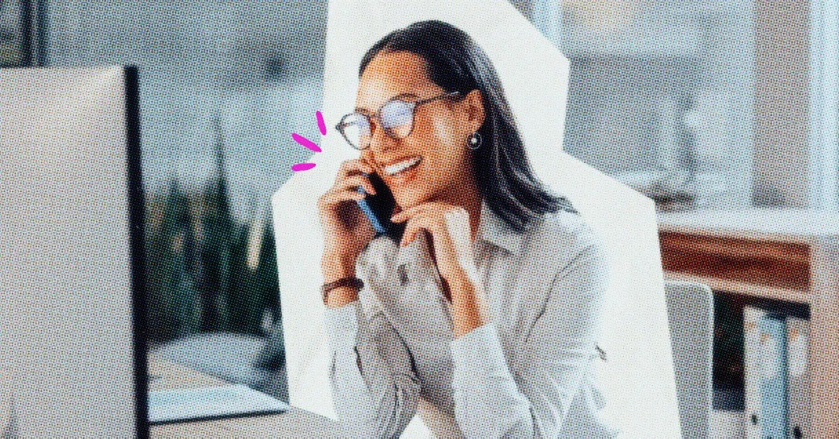 business consultant on conference call