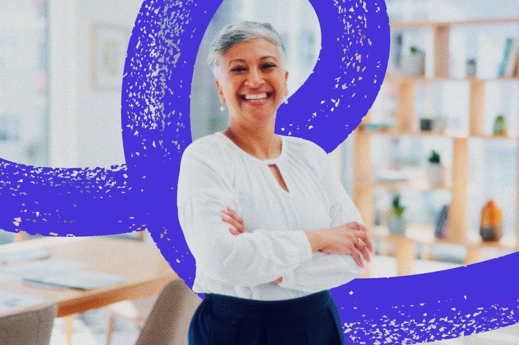 A smiling insurance consultant