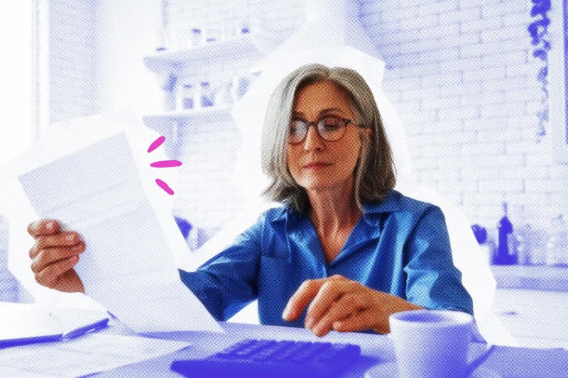 Business owner at her laptop reviewing her annual plan