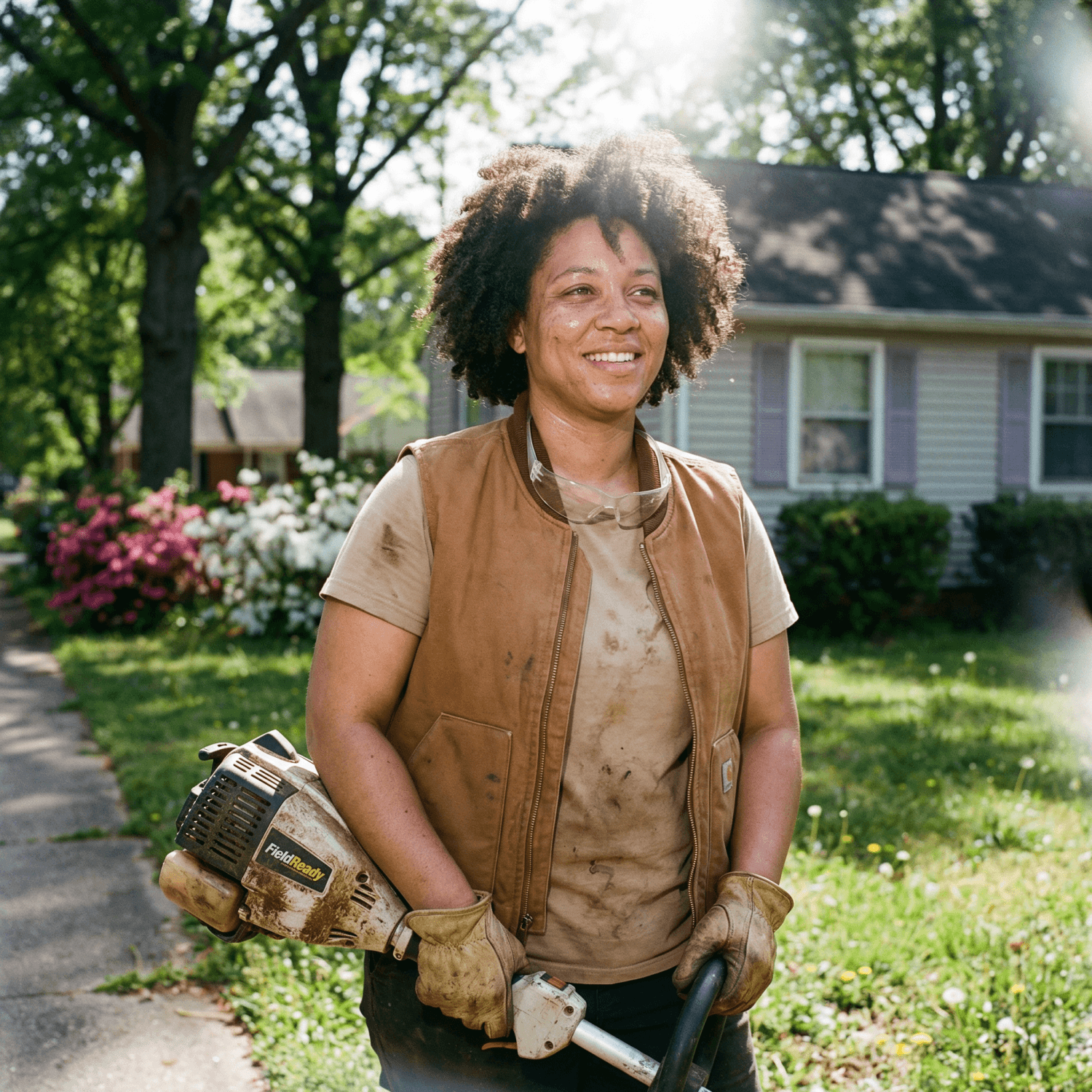 Landscape Gardener Outside Happy